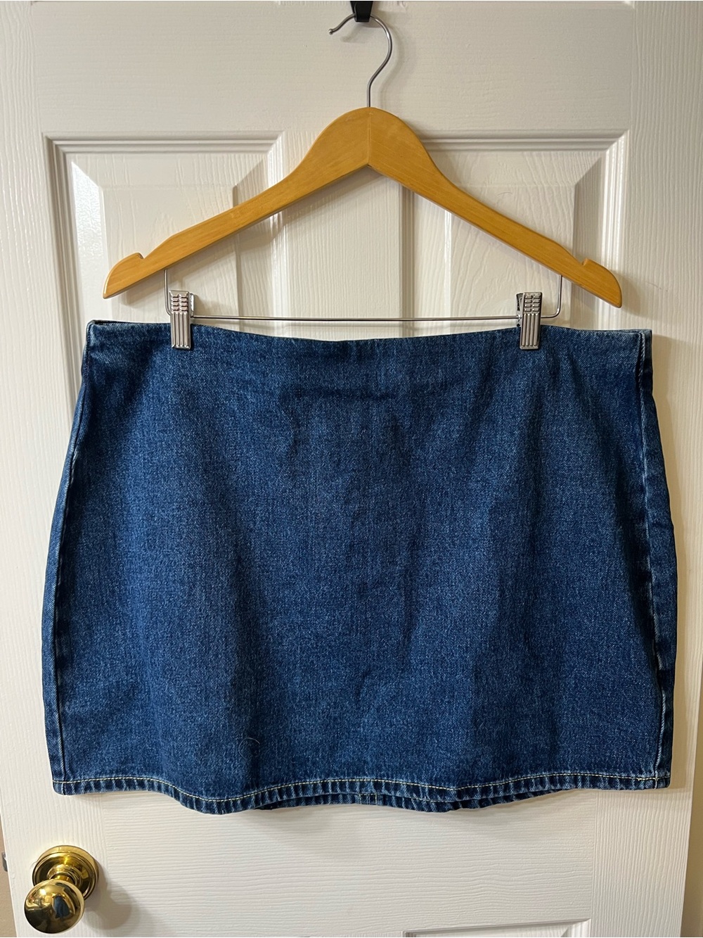 Meshki Dark Blue Denim Mini Skirt